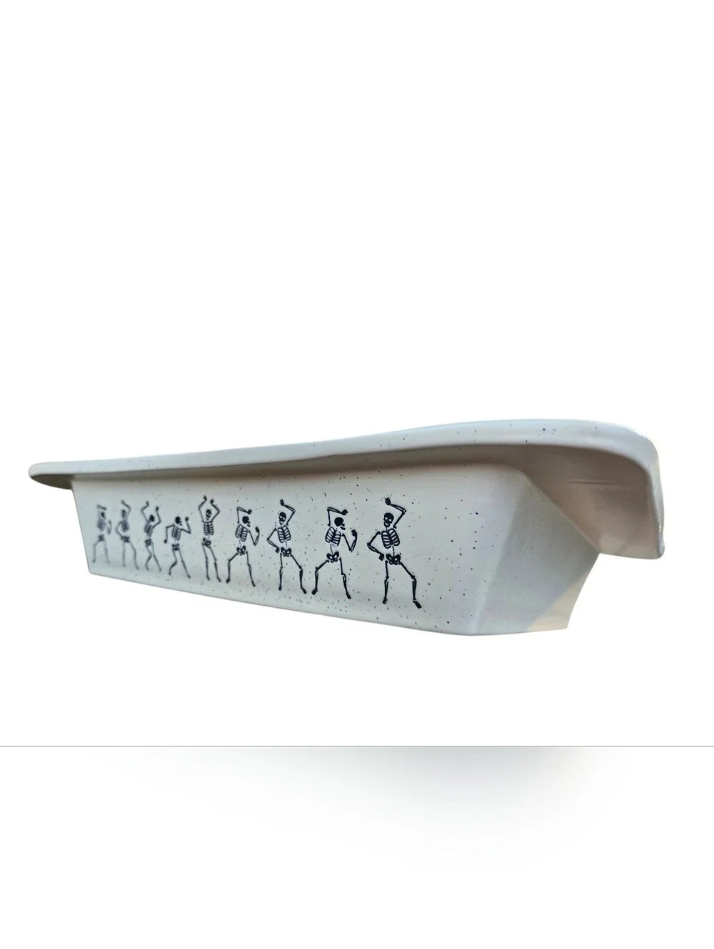Circa Home - NEW Stoneware Serving Dish with Dancing Skeleton Motif